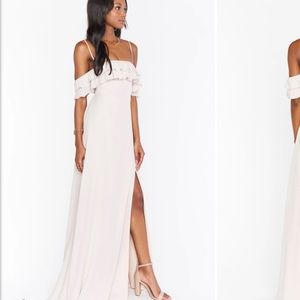 Show me your Mumu Emma Ruffle Maxi, size S (color show me the ring crisp)